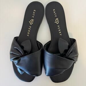 Katy Perry the Halie bow Sandals woman’s size 8 Black slip on
